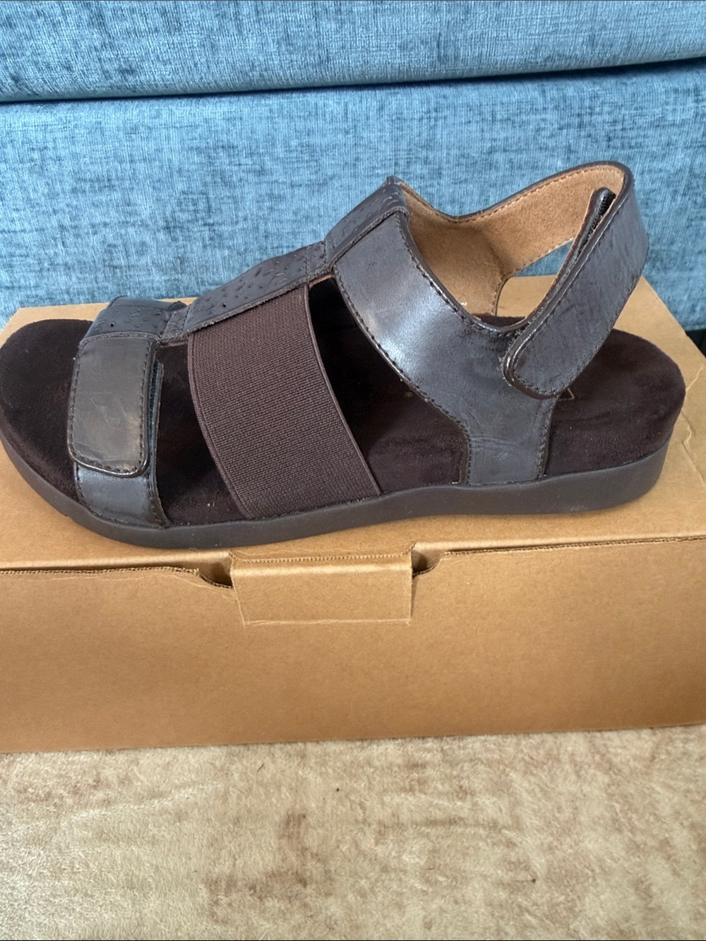 Women's Anabel Brown Comfort Strap Sandals - Supportive Everyday Sandal